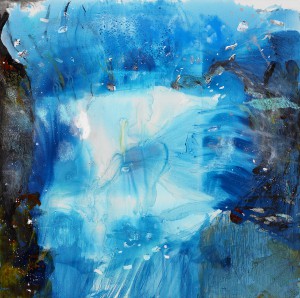 Entering the Springs (2006, oil and mixed media on canvas, 90 x 90 inches), photo by Randy Batista